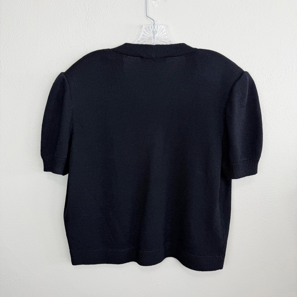 St. John Black Short Sleeve Cardigan - Picture 8 of 8